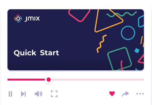 12-minute Quick start video about Jmix
